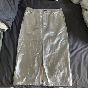 STAUD metallic midi skirt
